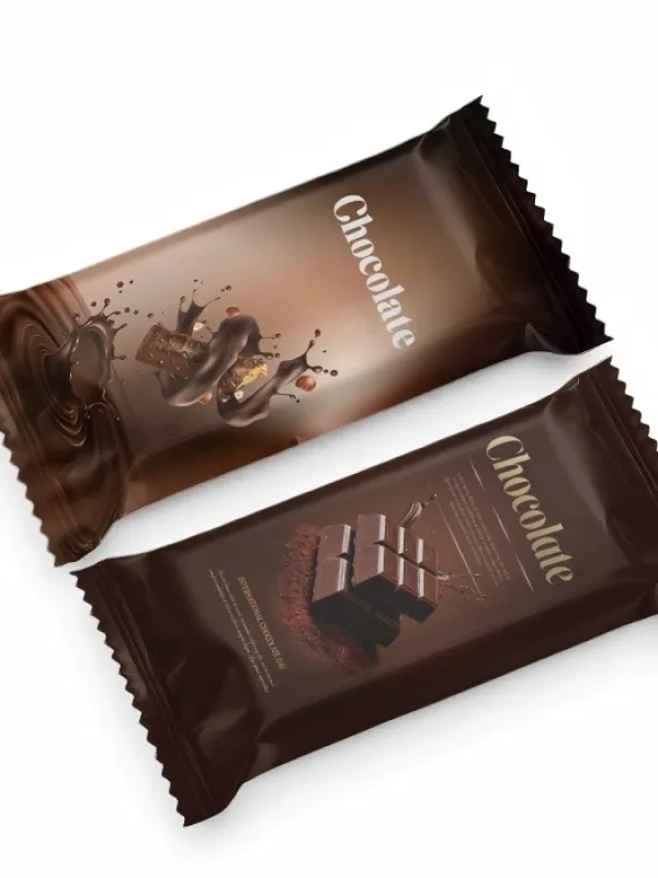 Envoltorios de barras de chocolate, bolsitas de papel de aluminio, película de embalaje 